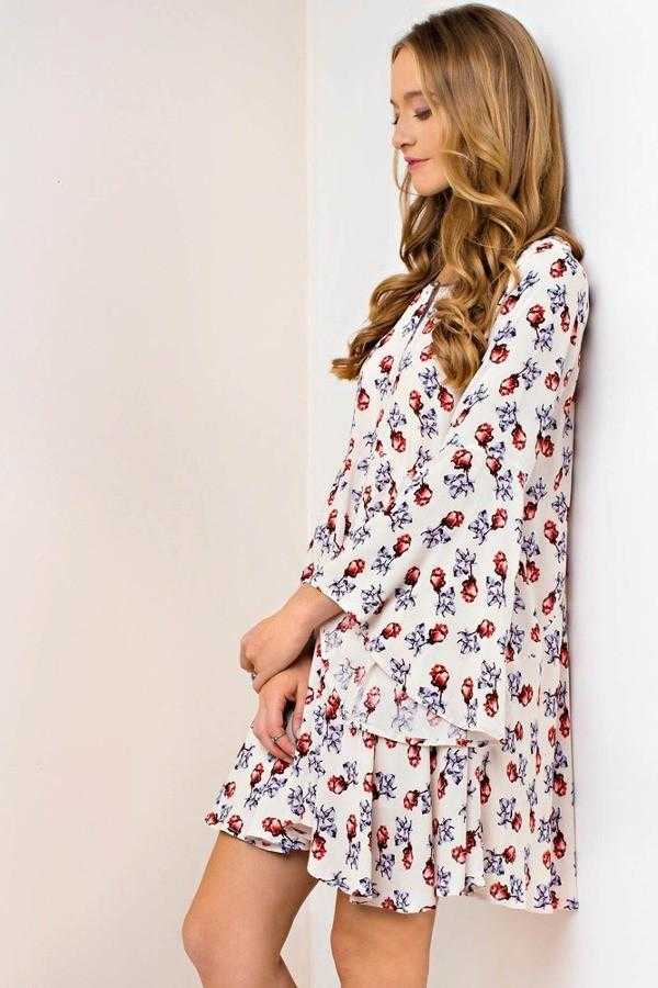Kori Miranda Floral Bell Sleeve Shift Dress – TheBrownEyedGirl Boutique