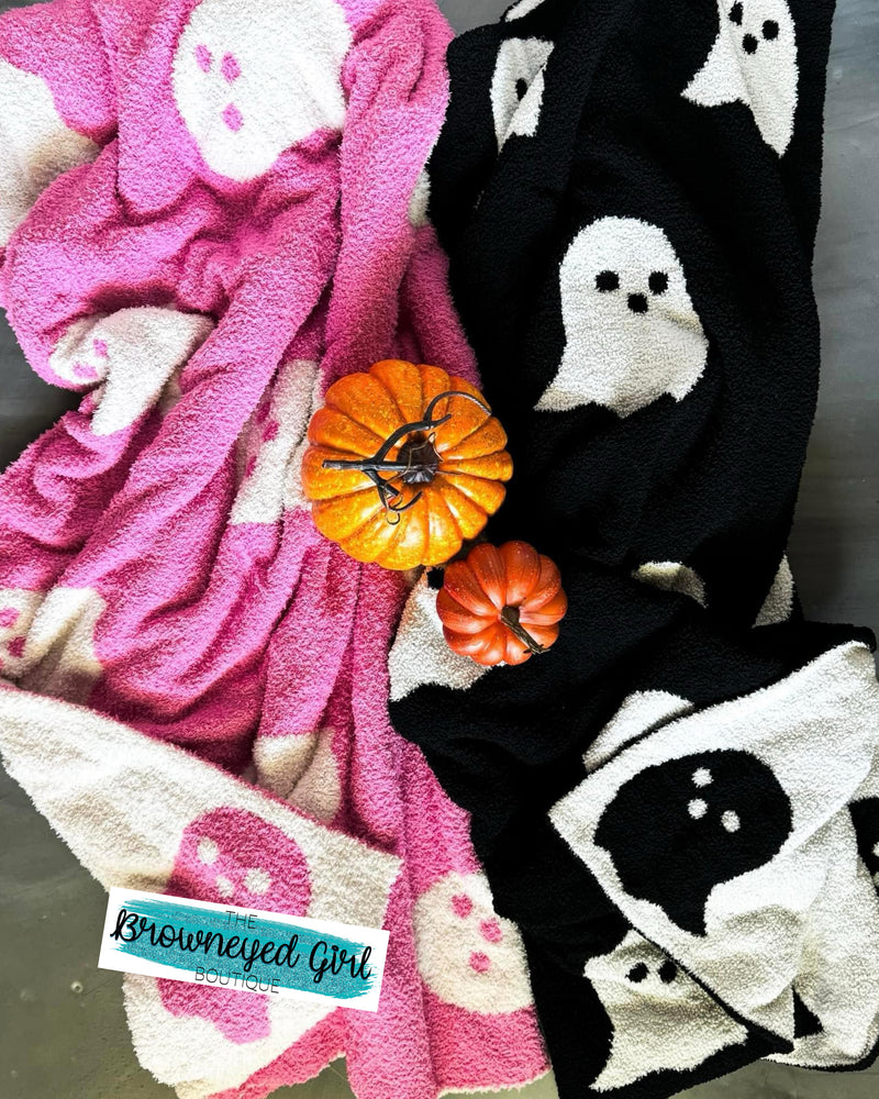 Beyond The Cloud Ghost Blanket Pink/Black