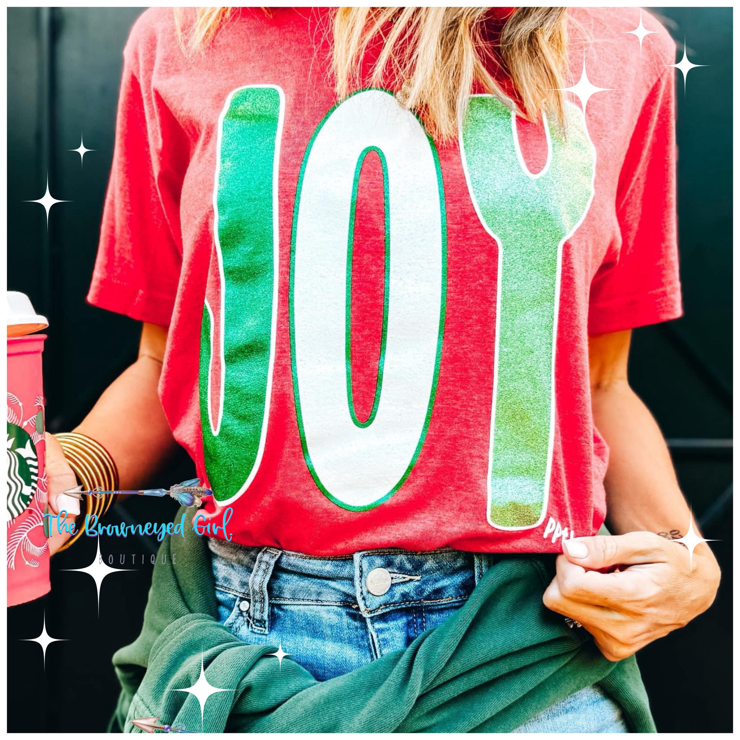 Joy Glitter Short Sleeve Tee