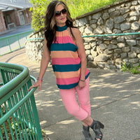 Sweet Stripe Halter Top | TheBrownEyedGirl Boutique