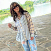 Cassie Multi Plaid Long Sleeve Button Down