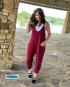 Burgundy Becky Romper