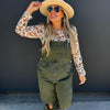 Pre-Order DAHLIA CROP WIDE LEG OVERALLS