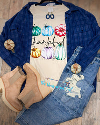 Water Color Thankful Pumpkin Tee | TheBrownEyedGirl Boutique