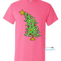 Cindy Lou Who Christmas Tree  Casual Sweatshirt/Tee Hot Pink | TheBrownEyedGirl Boutique