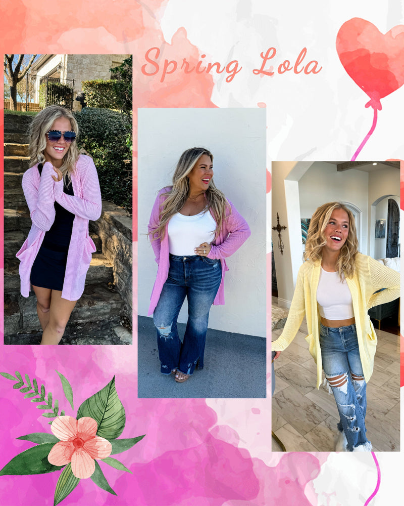 Spring Lola Waffle Cardigans | TheBrownEyedGirl Boutique