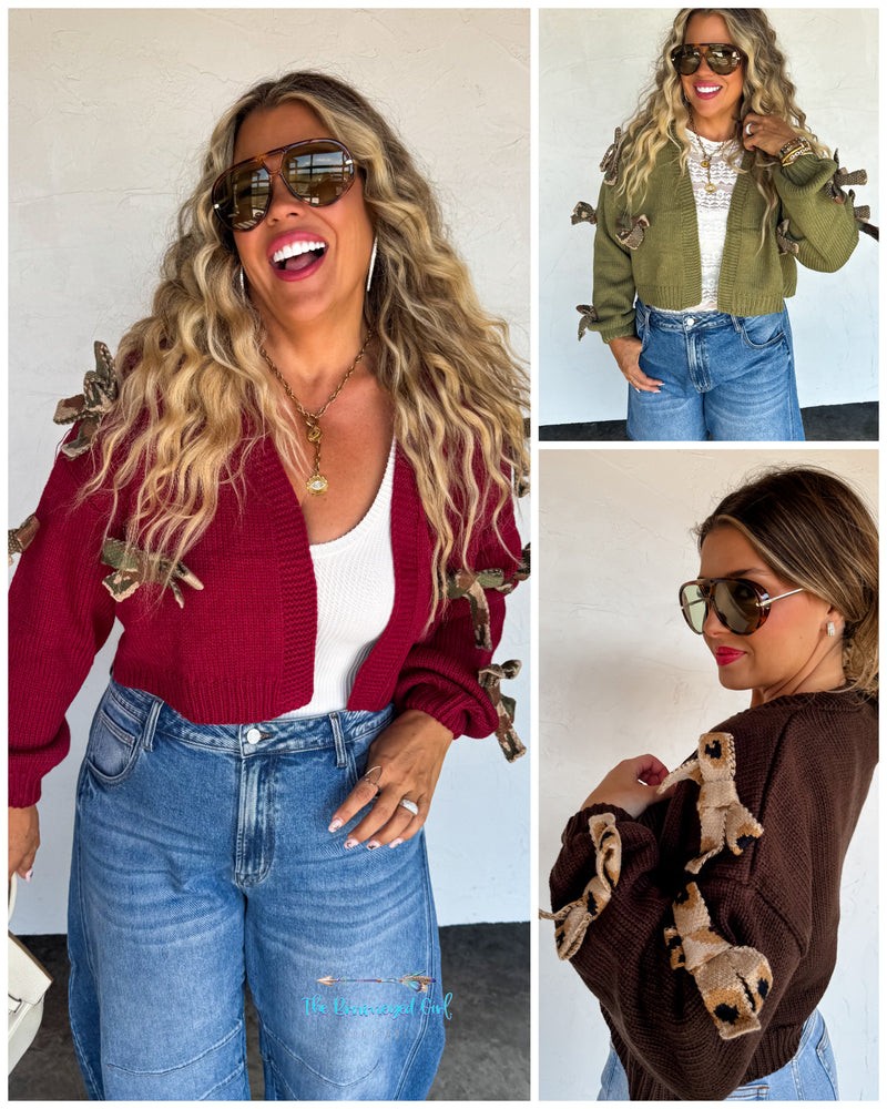 Sloane Bow Knit Cardigan Preorder