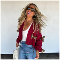 Sloane Bow Knit Cardigan Preorder