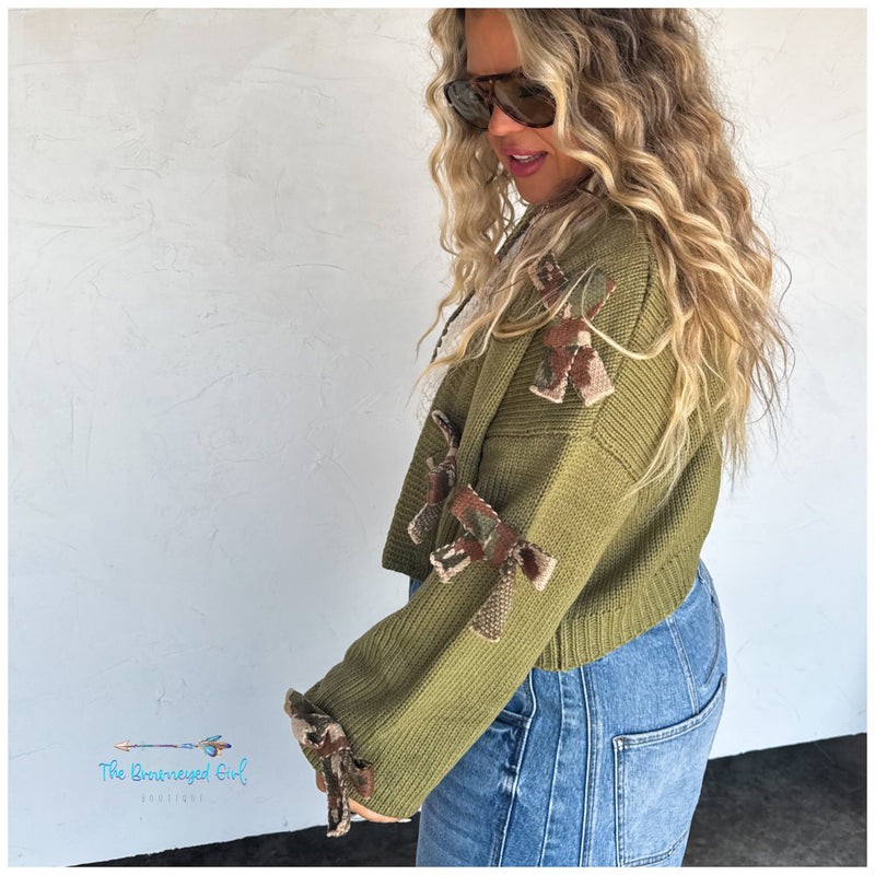 Sloane Bow Knit Cardigan Preorder