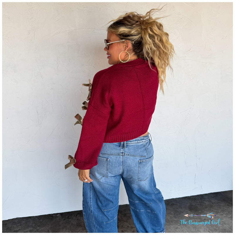 Sloane Bow Knit Cardigan Preorder