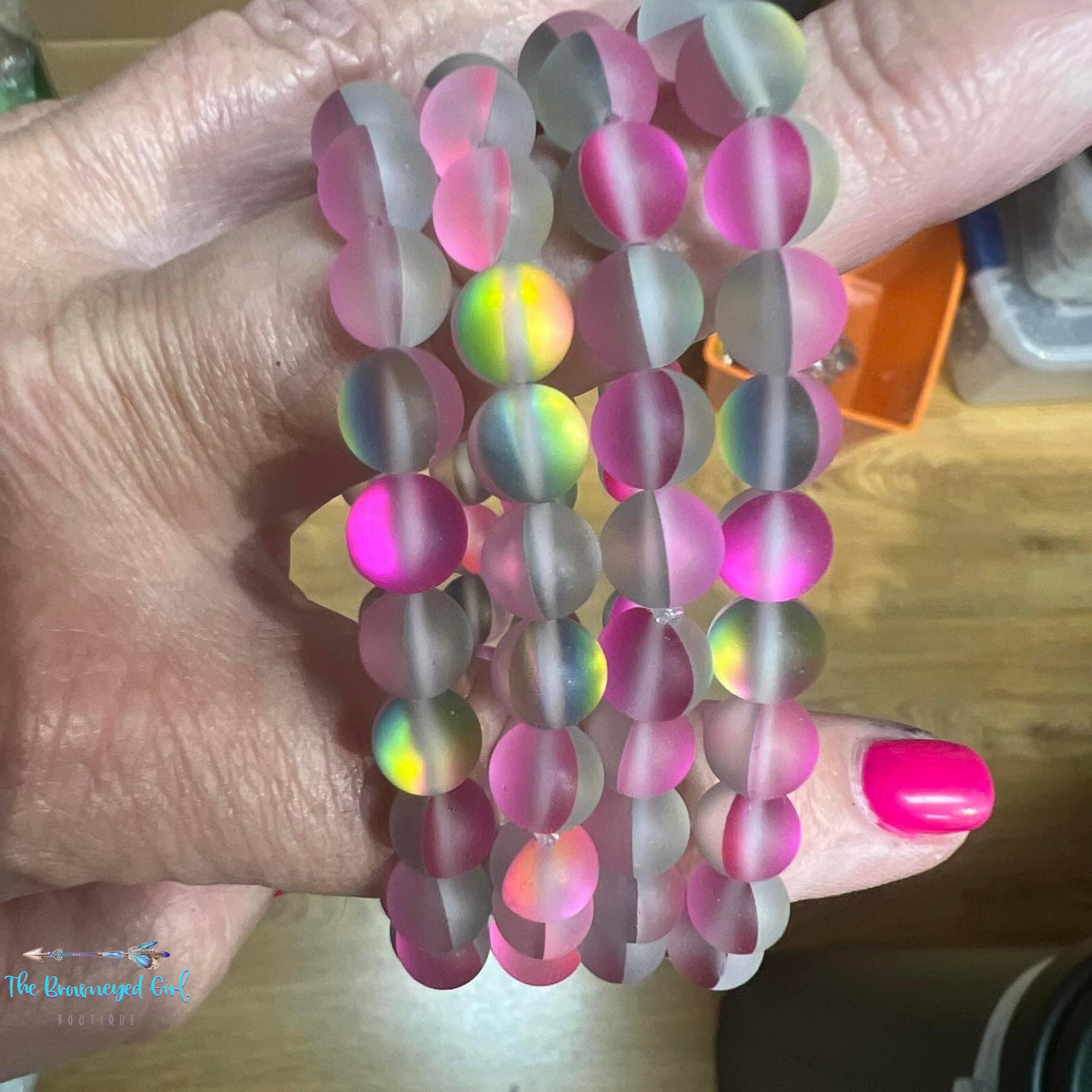 Moonbeam Natural Gem Stone Stretch Bracelets | TheBrownEyedGirl Boutique