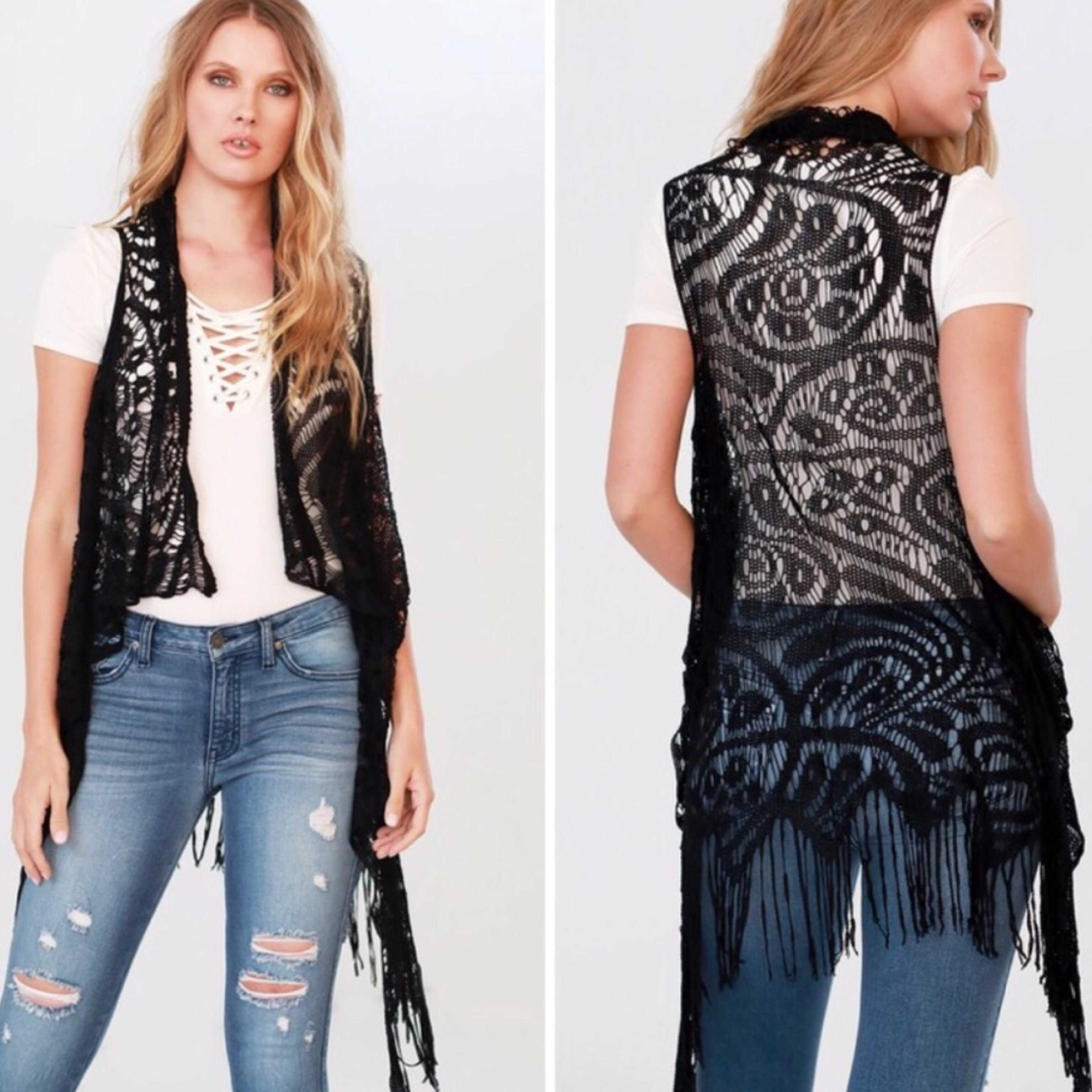 Boho crochet fringe vest on sale pattern