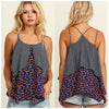 Umgee Geometric Print Handkerchief Tank Top - TheBrownEyedGirl Boutique