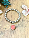 Put A Little Love In Your Heart Bracelet Red/Pink | TheBrownEyedGirl Boutique