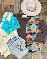 Aztec Cored Sweater Details Is Where It's At | TheBrownEyedGirl Boutique