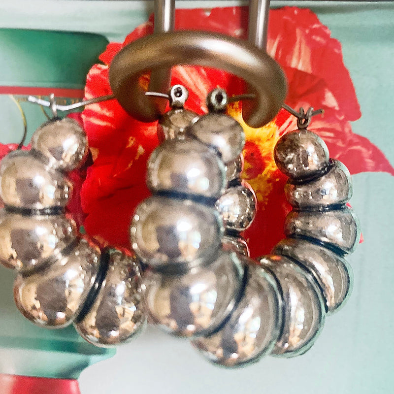 Pewter Shrimp Earrings Hoops | TheBrownEyedGirl Boutique