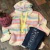 Easel Cotton Candy Striped Sweater PullOver Hoodie - TheBrownEyedGirl Boutique