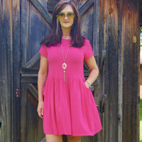 Swinging In Pink Dress - TheBrownEyedGirl Boutique