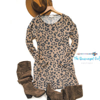Stella Leopard Print Long Sleeve Dress - TheBrownEyedGirl Boutique
