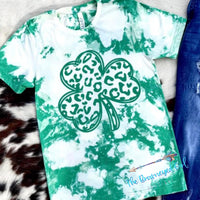 Lucky Clover Distressed Leopard Tee | TheBrownEyedGirl Boutique