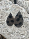 Leopard Leather Hair On Hide  Hand Made Earrings - TheBrownEyedGirl Boutique