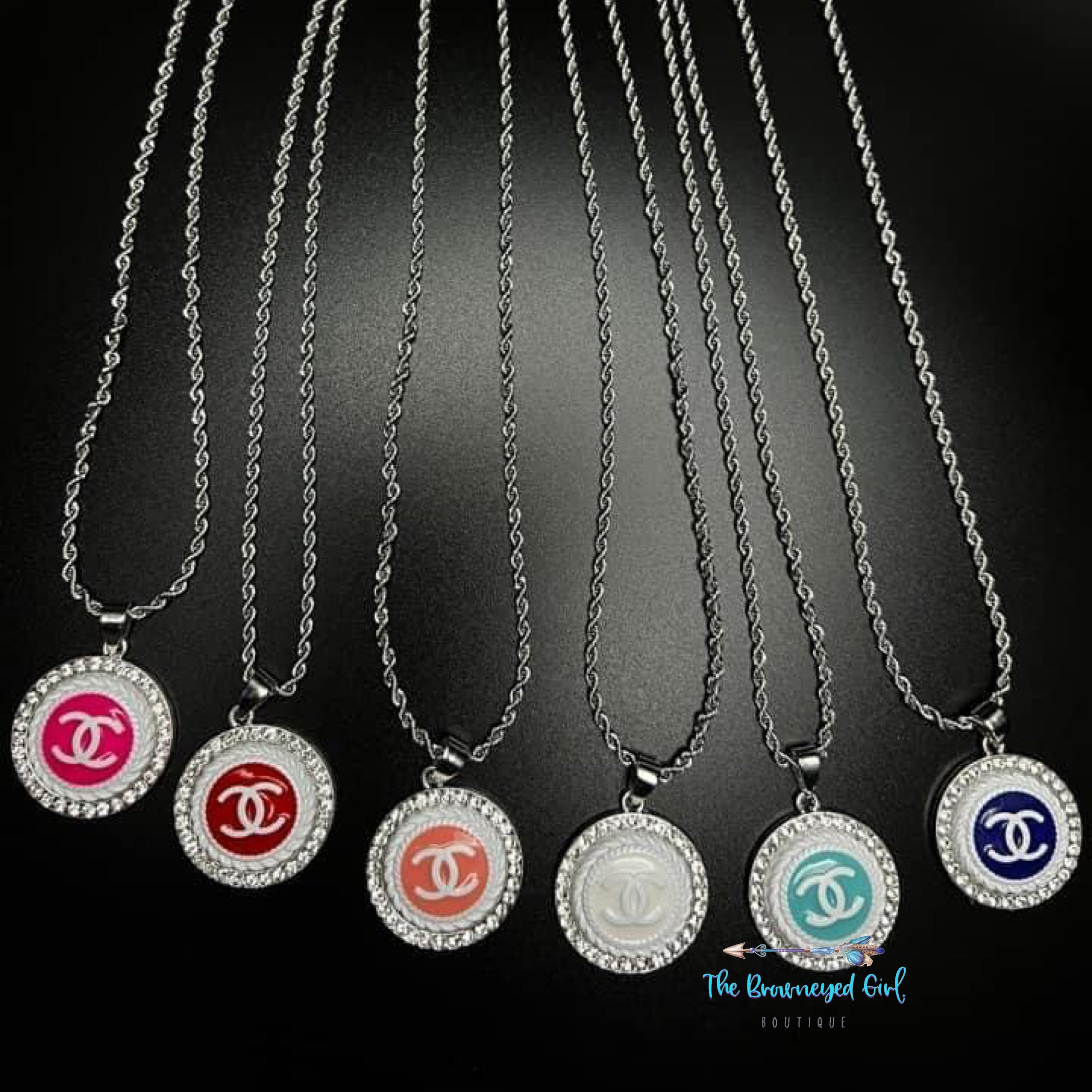 Button necklaces clearance for sale