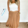Brenna Pleated Boho Skirt | TheBrownEyedGirl Boutique