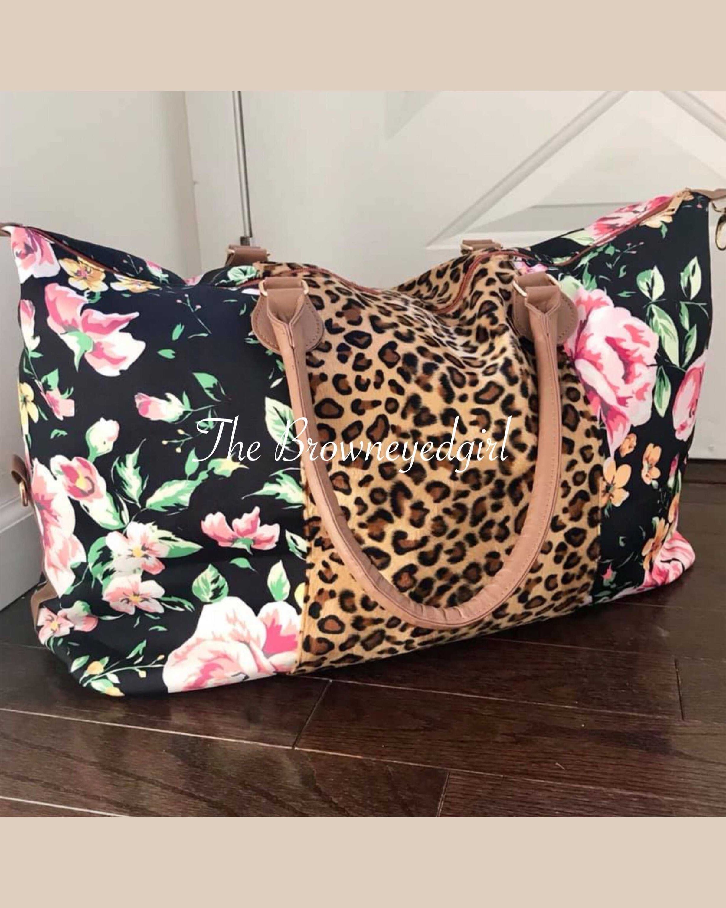 Weekender Travel Bag Floral/Leopard/Buffalo Plaid - TheBrownEyedGirl Boutique