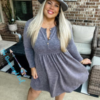Raquel Vintage Henley Dress | TheBrownEyedGirl Boutique