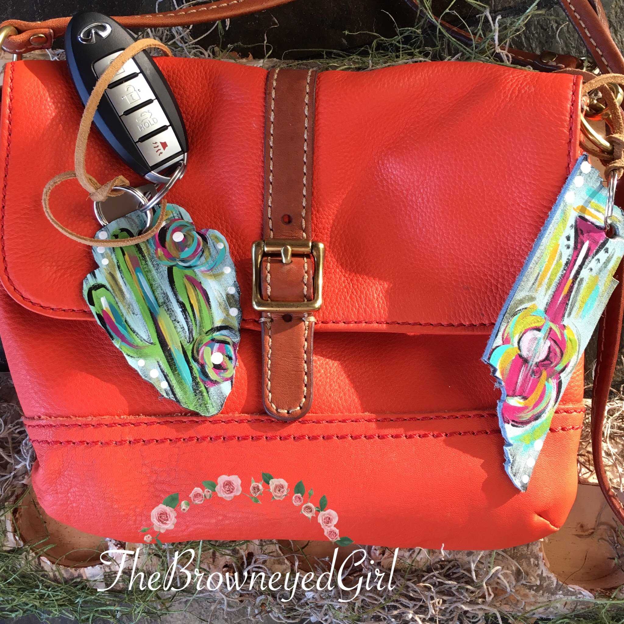 Hand Painted Leather Arrow, Tennessee Purse -Key Charm - TheBrownEyedGirl Boutique