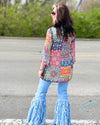 Gypsy Hippie Crinkle Button Down Top | TheBrownEyedGirl Boutique