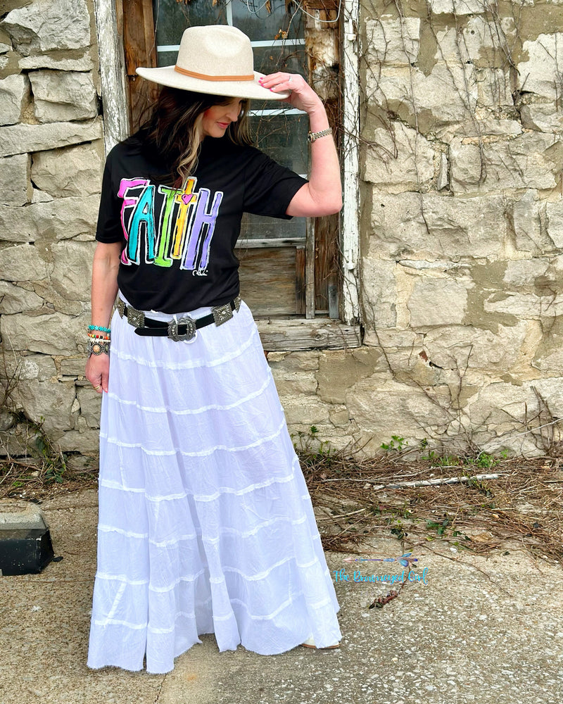 Nash Long Boho Tiered Maxi Skirt | TheBrownEyedGirl Boutique