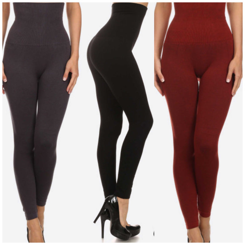 Compression Tummy Control Leggings  Fleece Lined (Yelete) - Truly  Contagious