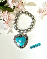 Hope In Your Heart Turquoise Bracelet | TheBrownEyedGirl Boutique