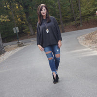 Believe In You Dolman Batwing Sweater - TheBrownEyedGirl Boutique