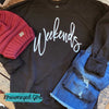 Weekends Tultex Fleece Sweater - TheBrownEyedGirl Boutique