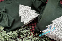 Snow Leopard Tree Forest Green Sweat Shirt | TheBrownEyedGirl Boutique
