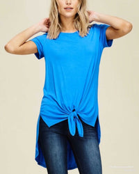 Tie Me A Knot High Lo Top - TheBrownEyedGirl Boutique