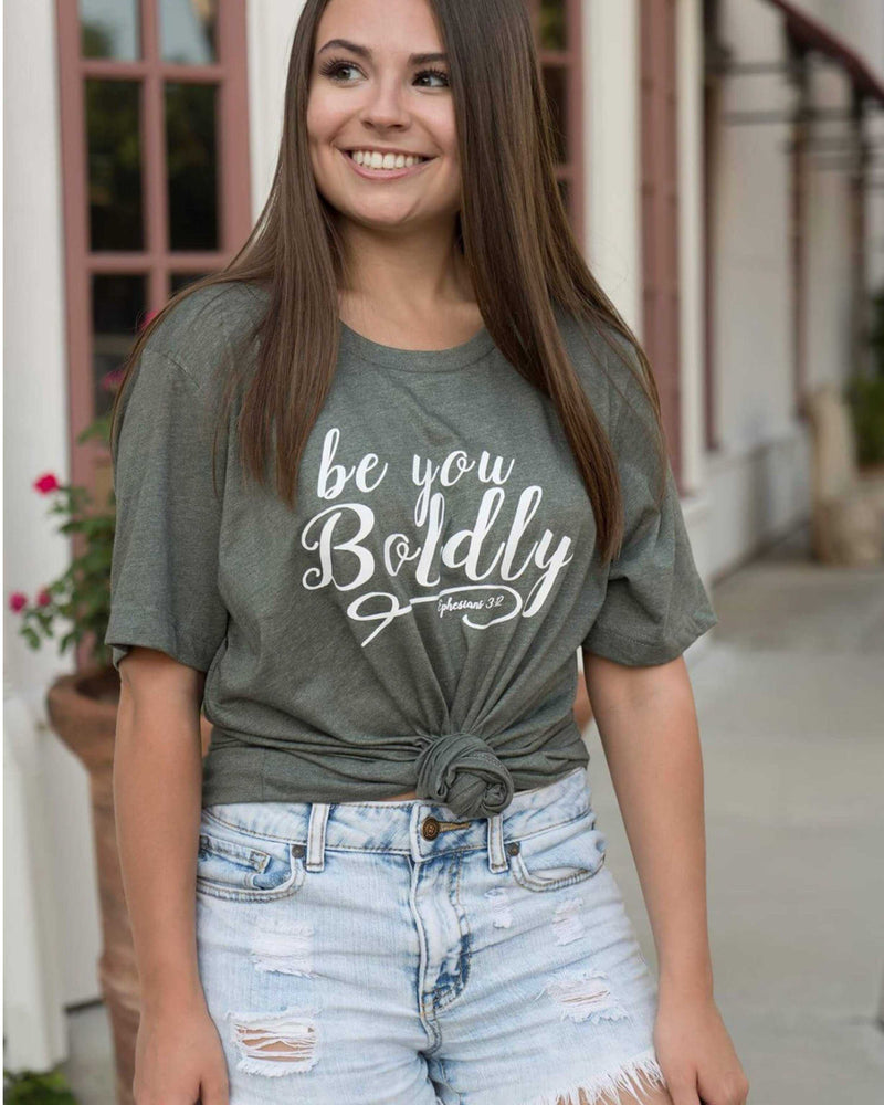Be You Boldly Religious Graphic Tee - TheBrownEyedGirl Boutique