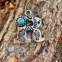 Turquoise Stoned Initial Earrings | TheBrownEyedGirl Boutique