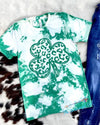 Lucky Clover Hand Distressed Leopard Tee Bella Canvas Tee| TheBrownEyedGirl Boutique