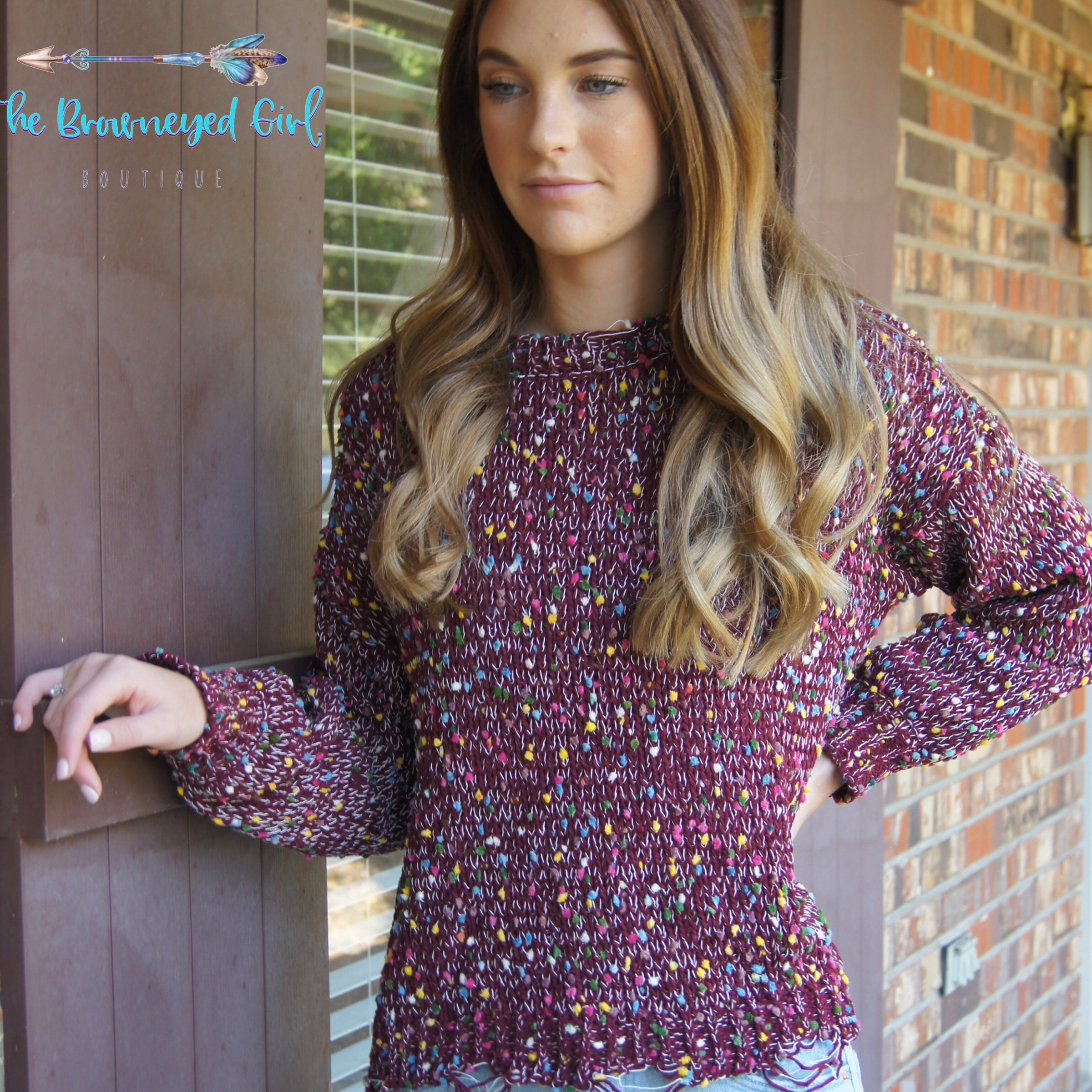 Party Time Confetti Sweater - TheBrownEyedGirl Boutique