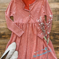 Raquel Vintage Henley Dress | TheBrownEyedGirl Boutique