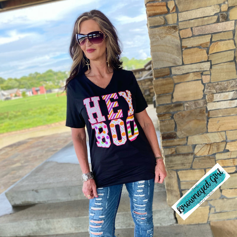 Hey Boo Graphic Tee | TheBrownEyedGirl Boutique