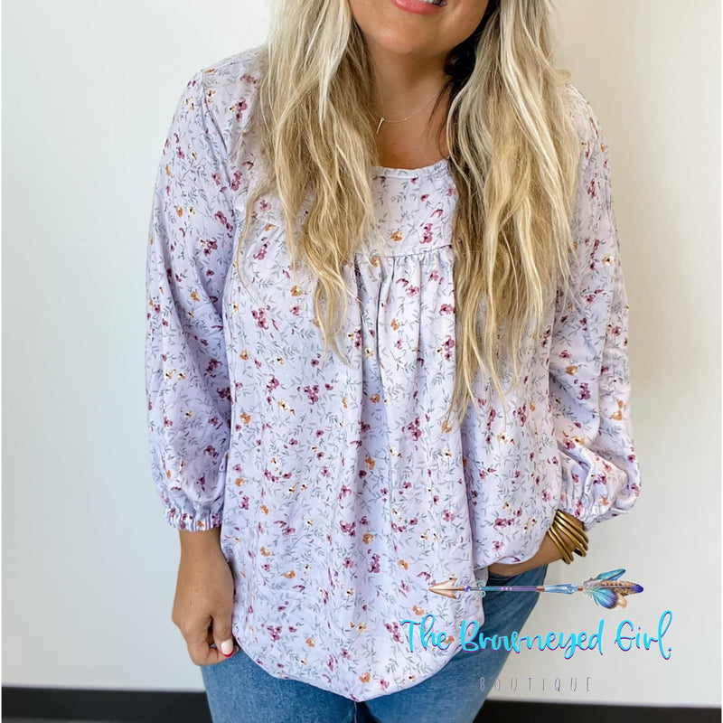 Mandy Floral Peasant Top | TheBrownEyedGirl Boutique