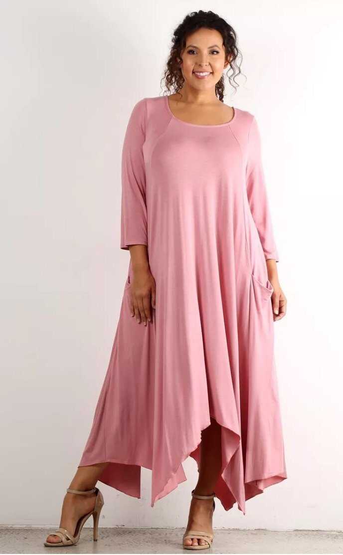 Plus size Essential Asymmetrical Flare Maxi - TheBrownEyedGirl Boutique