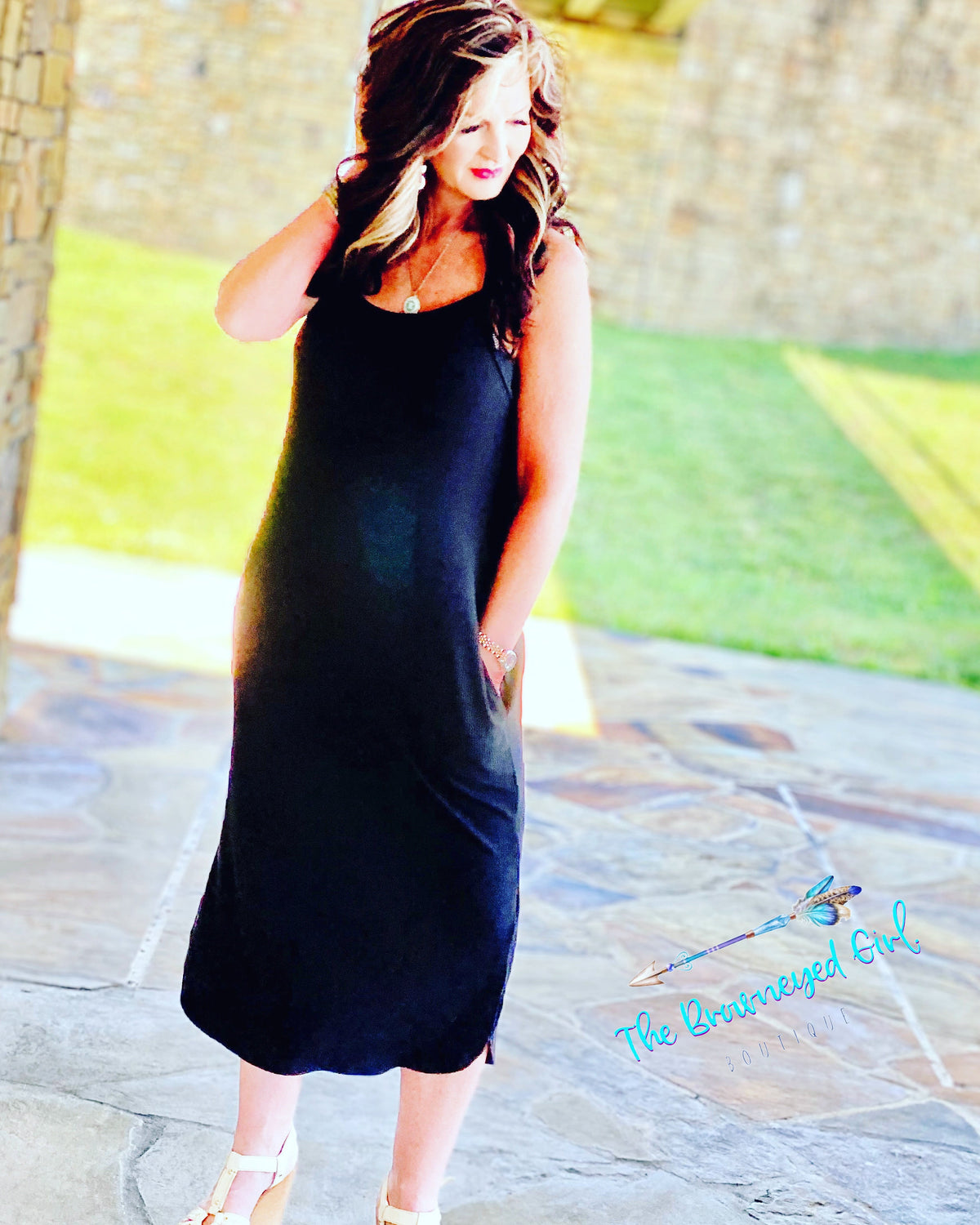 Black Wren Day To Night Halter Ribbed Knit Dress | TheBrownEyedGirl Boutique