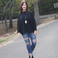 Believe In You Dolman Batwing Sweater - TheBrownEyedGirl Boutique