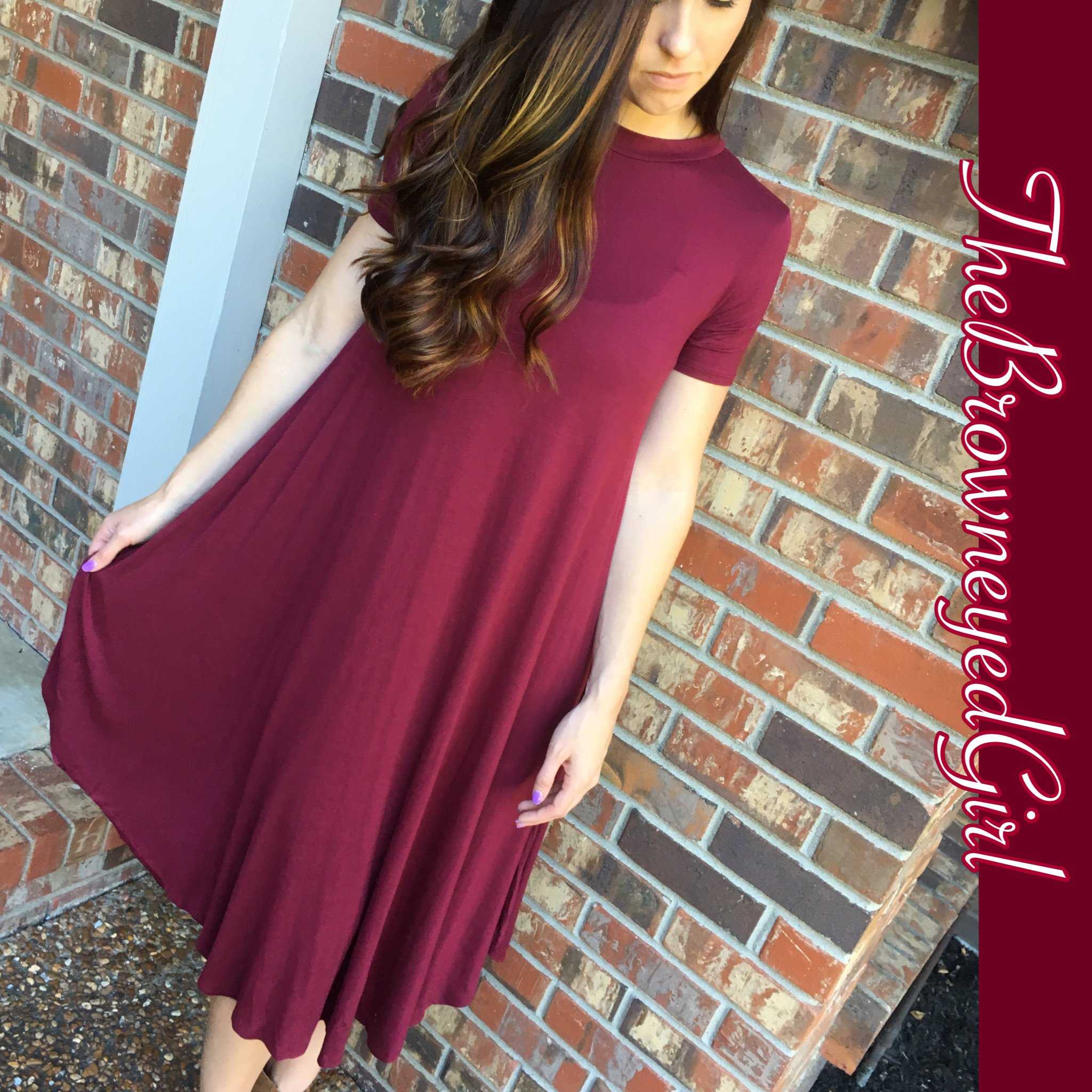 The Time of your Life Middi Burgundy - TheBrownEyedGirl Boutique