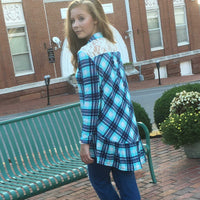 Must have Plaid Lace Tunic - TheBrownEyedGirl Boutique